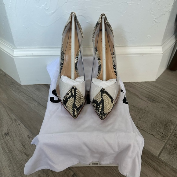 NWT Schutz Women's Snake Skin Cendi Transparent
Illusion Point Toe Heels 6.5 - Picture 4 of 10